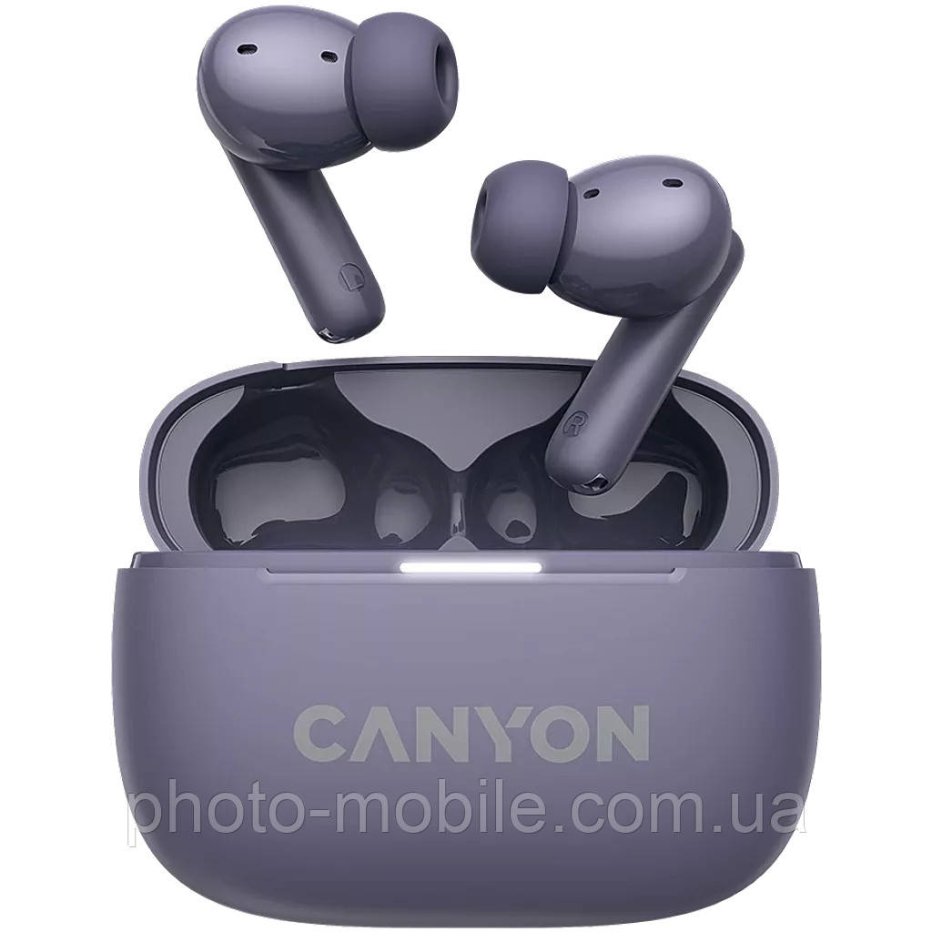 Навушники Canyon OnGo TWS-10 ANC ENC Purple (CNS-TWS10PL)