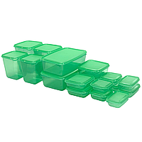 Набір харчових контейнерів IKEA PRUTA Зелений 17 штук 105.970.99