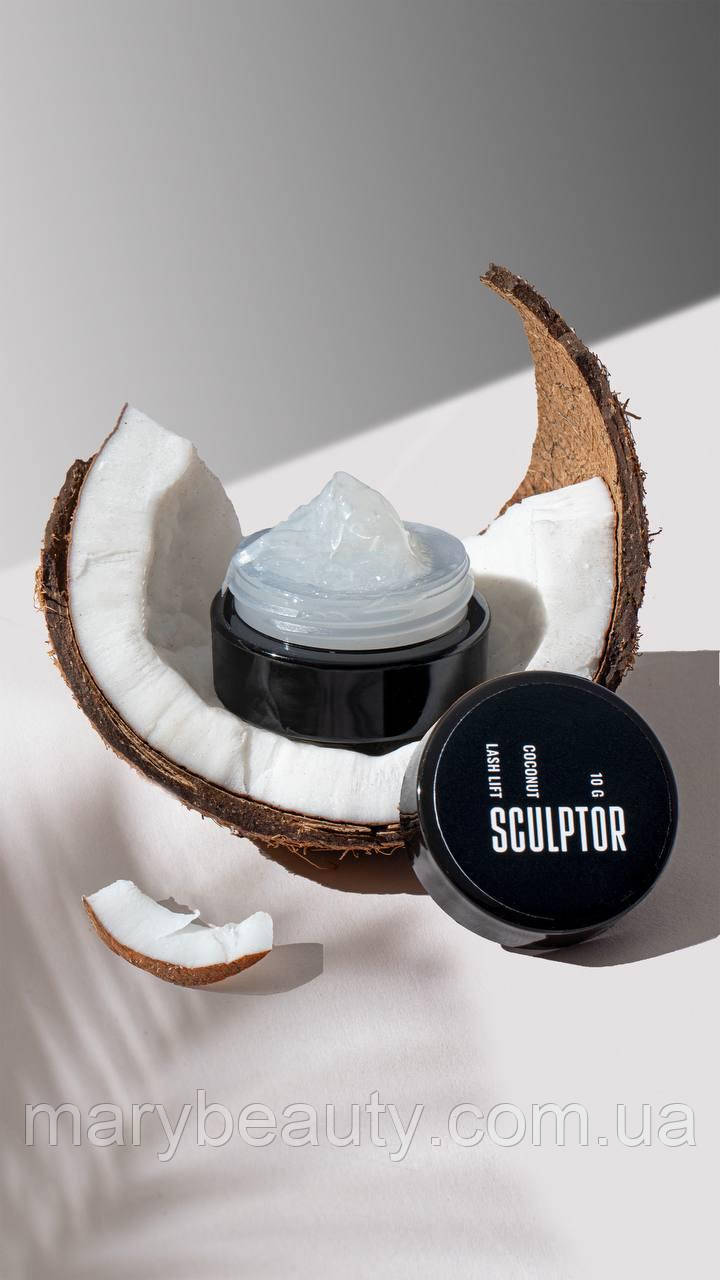 Клей без клею для ламінування вій з ароматом кокосу, SCULPTOR, 10g, фото 1
