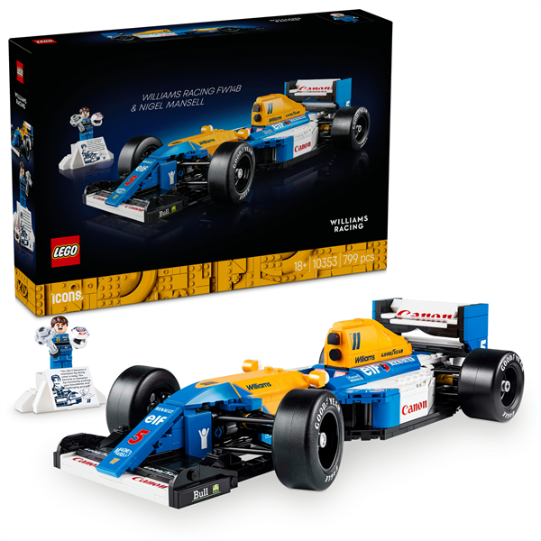 Конструктор LEGO Icons Williams Racing FW14B і Найджел Менселл 799 деталей