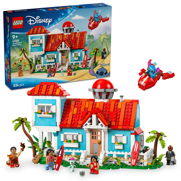 Конструктор LEGO Disney Пляжний будинок Ліло і Стіч 834 деталі