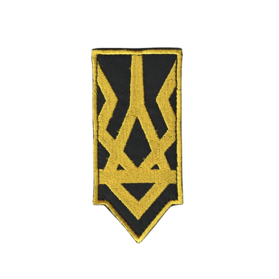 Шеврон ЗСУ, військовий / армійський, НАЦИОНАЛЬНІЙ КОРПУС, на липучці, на чорному, 5 см * 10 см, фото 1