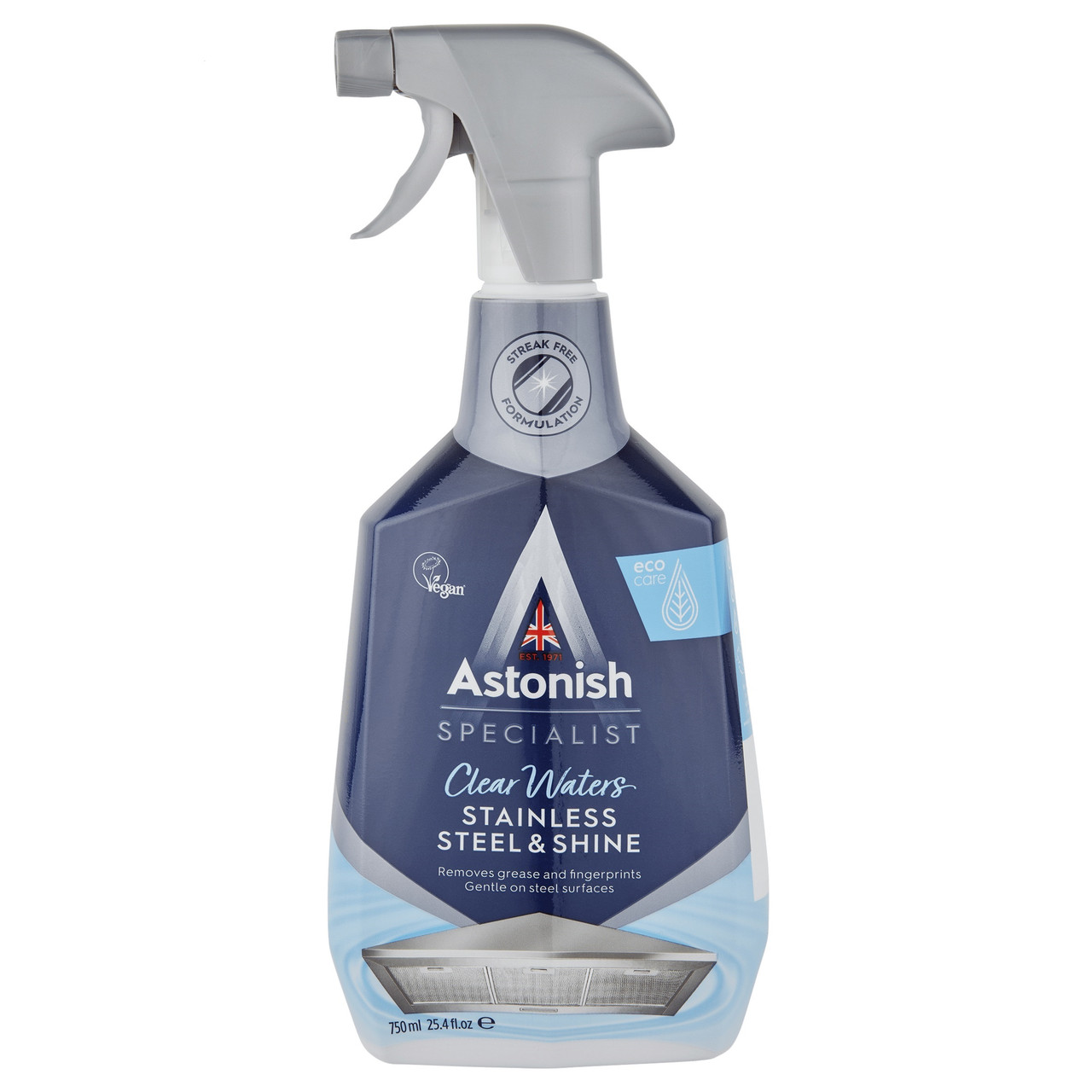 Засіб для чищення виробів з нержавіючої сталі Astonish Stainless Steel&Shine 750мл, фото 1