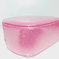 Дитяча лакова сумочка з плаваючіми блискавками для дівчинки довга регульована ручка 1328, фото 4
