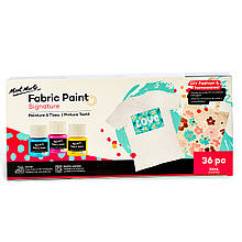 Фарби акрилові для малювання на тканині Mont Marte Fabric Paint Set Signature 36pc x 20ml