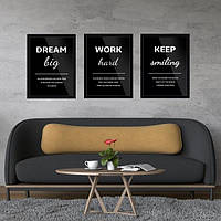 Набір картин з трьох частин мотивуючий