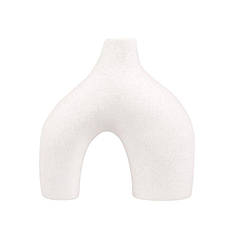 Ваза для квітів Lesko Двонога White керамічна в скандинавському стилі