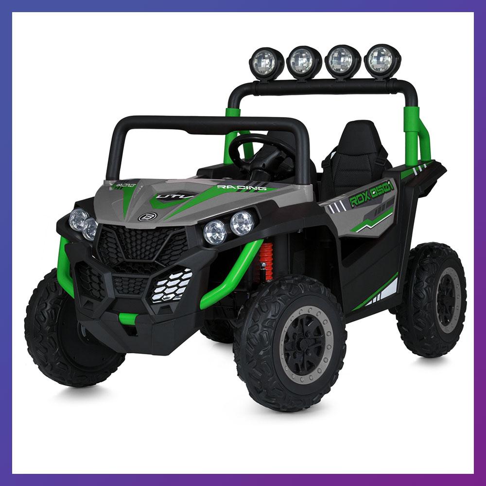 Дитячий електромобіль на акумуляторі двомісний Багі M 6058 з пультом р/у для дітей 3-8 років Сірий, фото 1