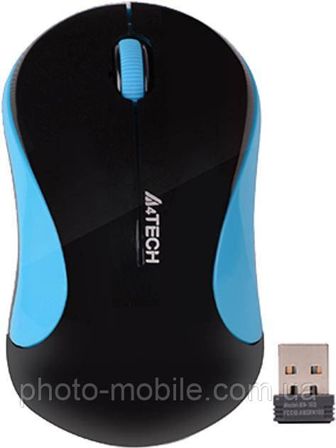Комп'ютерна миша A4tech G3-270N, USB V-TRACK, Wireless, 1000dp, Black/Blue