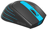 Комп'ютерна миша A4tech Fstyler FG30 2000dpi, USB, Wireless, Black/Blue, фото 4