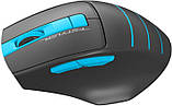 Комп'ютерна миша A4tech Fstyler FG30S Blue, USB, бездротова, оптична, безшумна, 1000/1600/2000 dpi, 125 Hz, 6 кнопок, 1xAA, фото 3