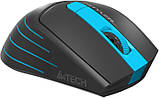 Комп'ютерна миша A4tech Fstyler FG30S Blue, USB, бездротова, оптична, безшумна, 1000/1600/2000 dpi, 125 Hz, 6 кнопок, 1xAA, фото 6