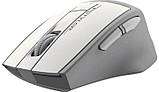 Комп'ютерна миша A4tech Fstyler FG30S, USB, бездротова, оптична, безшумна, 1000/1600/2000 dpi, 125 Hz, 6 кнопок, 1xAA, Grey/White, фото 3