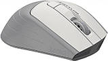 Комп'ютерна миша A4tech Fstyler FG30S, USB, бездротова, оптична, безшумна, 1000/1600/2000 dpi, 125 Hz, 6 кнопок, 1xAA, Grey/White, фото 6