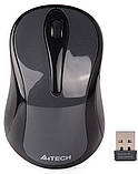 Комп'ютерна миша A4tech G3-280NS, USB V-TRACK, безшумна, 1200 dpi, Glossy Grey, фото 3