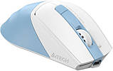 Комп'ютерна миша A4tech Fstyler FG45CS, бездротова, 1000/1600/2000 dpi, 7 кнопок, вбудований акумулятор, lcy Blue, фото 5