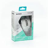 Комп'ютерна миша A4tech Fstyler FG45CS, оптична, бездротова, 1000/1600/2000 dpi, 7 кнопок, вбудований акумулятор, Silver White, фото 10