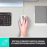 Комп'ютерна миша Logitech M100 White USB, фото 3