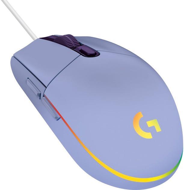 Комп'ютерна миша Logitech G102 LIGHTSYNC, USB, оптична, 8000 dpi, RGB-підсвічування, 6 програмованих механічних кнопок, Lilac