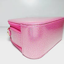 Дитяча лакова сумочка з плаваючіми блискавками для дівчинки довга регульована ручка 551, фото 4