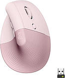 Комп'ютерна миша Logitech Lift Vertical Ergonomic Rose, фото 3