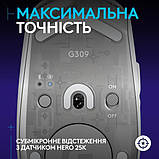 Комп'ютерна миша Logitech G309 White, фото 5