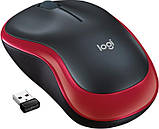 Комп'ютерна миша Logitech M185 USB Black/Red, фото 3