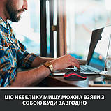 Комп'ютерна миша Logitech M185 USB Black/Red, фото 4