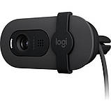 Веб-камера Logitech Brio 105 Business, 1920x1080 / 30 fps, фіксований фокус, мікрофон, кут огляду 58°, RightLight 2, USB, 1 м, фото 8
