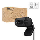 Веб-камера Logitech Brio 105 Business, 1920x1080 / 30 fps, фіксований фокус, мікрофон, кут огляду 58°, RightLight 2, USB, 1 м, фото 10