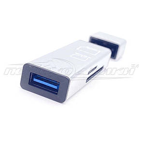 OTG USB 3.0 Female + micro SD + SD (SDHC) to Type-C,метал, фото 4