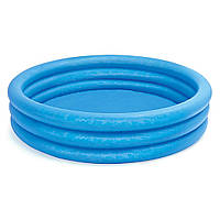 Надувний переносний дитячий басейн Intex 57422 для дітей з надувною підлогою на 335 л на 3 кільця