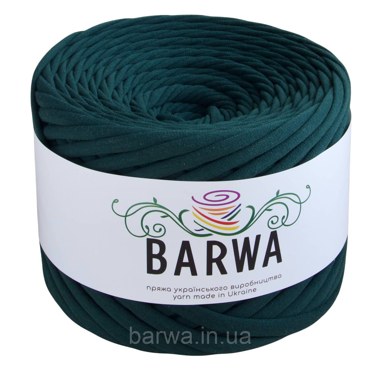 Пряжа трикотажна BARWA standart 7-9 мм, колір Смарагд