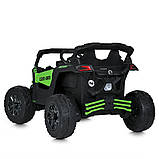 Дитячий електромобіль на акумуляторі двомісний Багі M 5099 з пультом р/у для дітей 3-8 років Зелений, фото 3