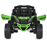 Дитячий електромобіль на акумуляторі двомісний Багі M 5099 з пультом р/у для дітей 3-8 років Зелений, фото 4