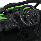 Дитячий електромобіль на акумуляторі двомісний Багі M 5099 з пультом р/у для дітей 3-8 років Зелений, фото 7