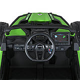 Дитячий електромобіль на акумуляторі двомісний Багі M 5099 з пультом р/у для дітей 3-8 років Зелений, фото 9