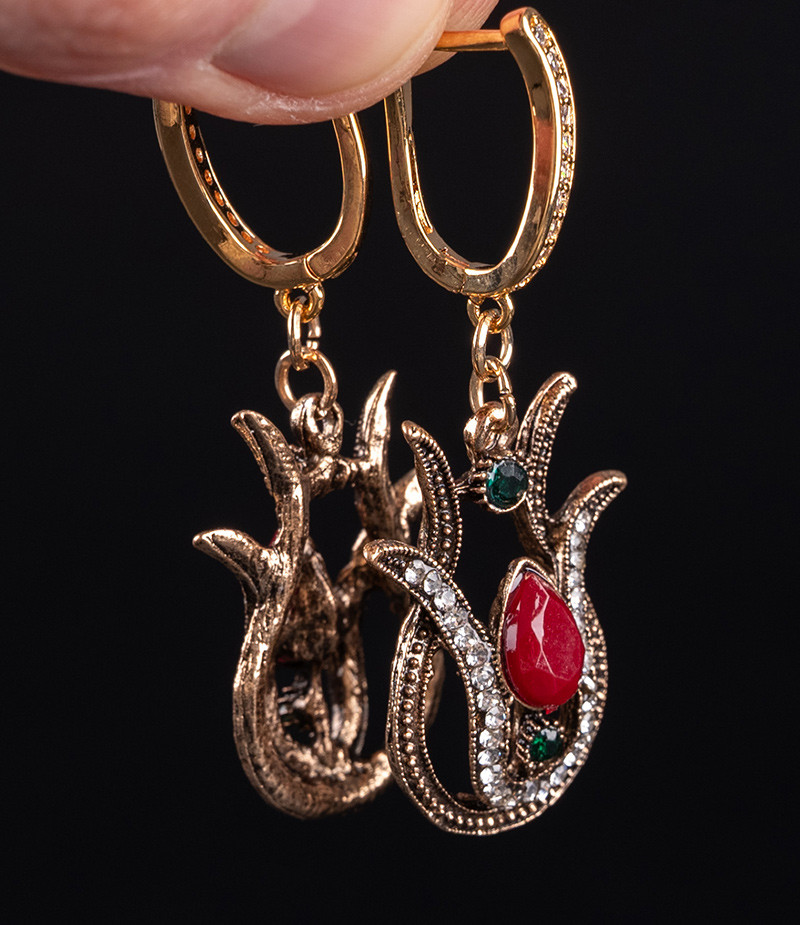 Сережки із самоцвітів із колекції "Східний колорит", авторської роботи., фото 1