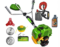 Коса бензиновая Procraft T4200EL Electro Starter (3 ножа, 1 шпуля автомат), Триммер Прокрафт мощность 4200 Вт