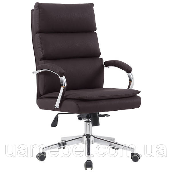 Крісло керівника Faraon шкірзам шоколад