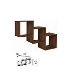 Полиця 3-рівнева П-2 Комфі Модерн, фото 3