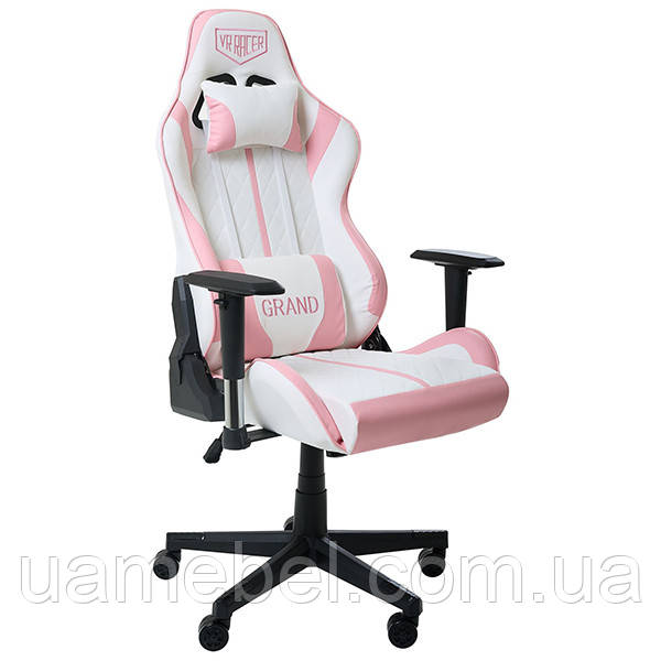 Крісло VR Racer Original Grand білий/рожевий