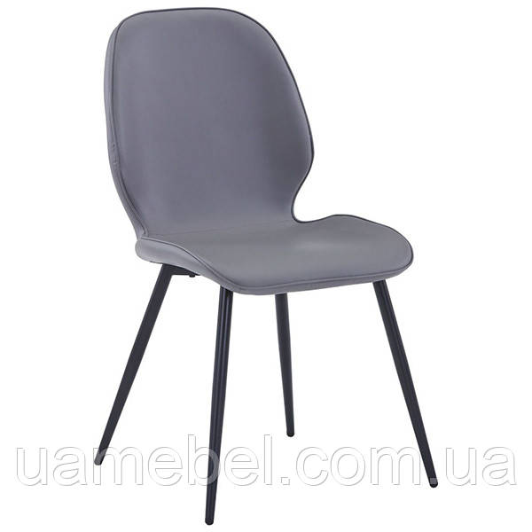 Стілець Percy чорний/шкірзам сірий