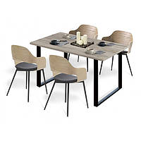 Стіл Лофт 120х80 обідній дуб крафт білий/ дуб крафт сірий Модерн