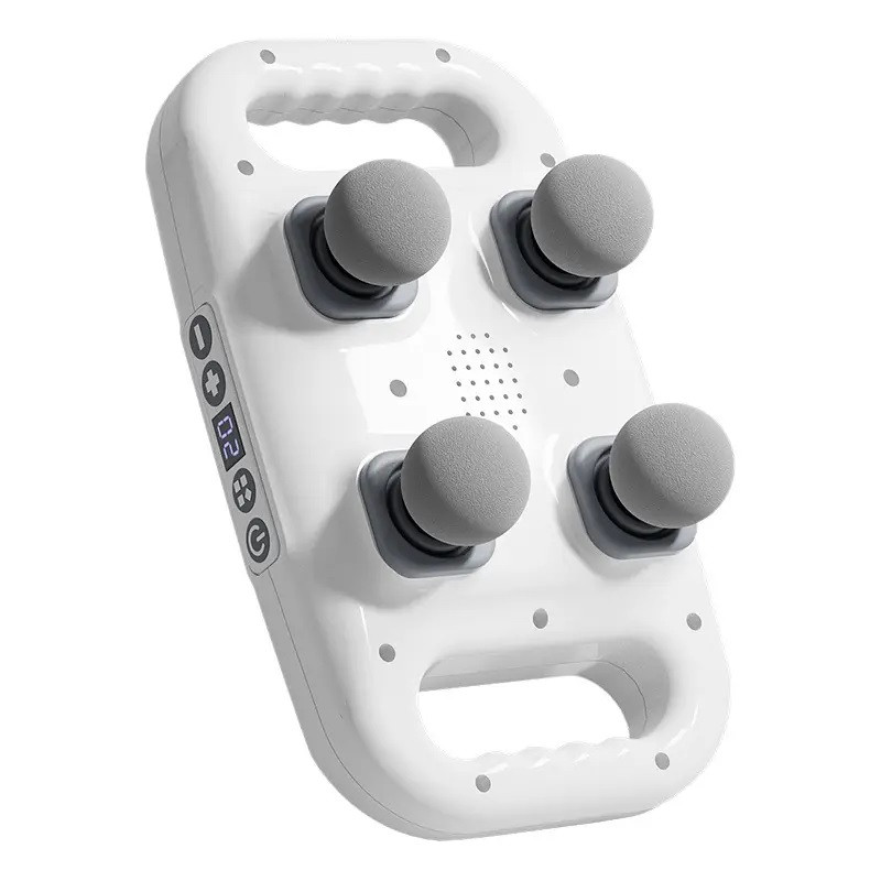 Вібромасажер для м'язів RIAS Massage Gun S2 акумуляторний з 4 головками White (3_06121), фото 1