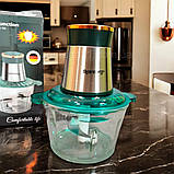 Блендер для дому Rainberg 1300 Вт з подвійним ножем електричний 2 л блендер подрібнювач на 2 режими, фото 8