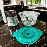 Блендер подрібнювач 2 л Rainberg 1300 Вт зі скляною чашею електричний на 2 швидкості, фото 7