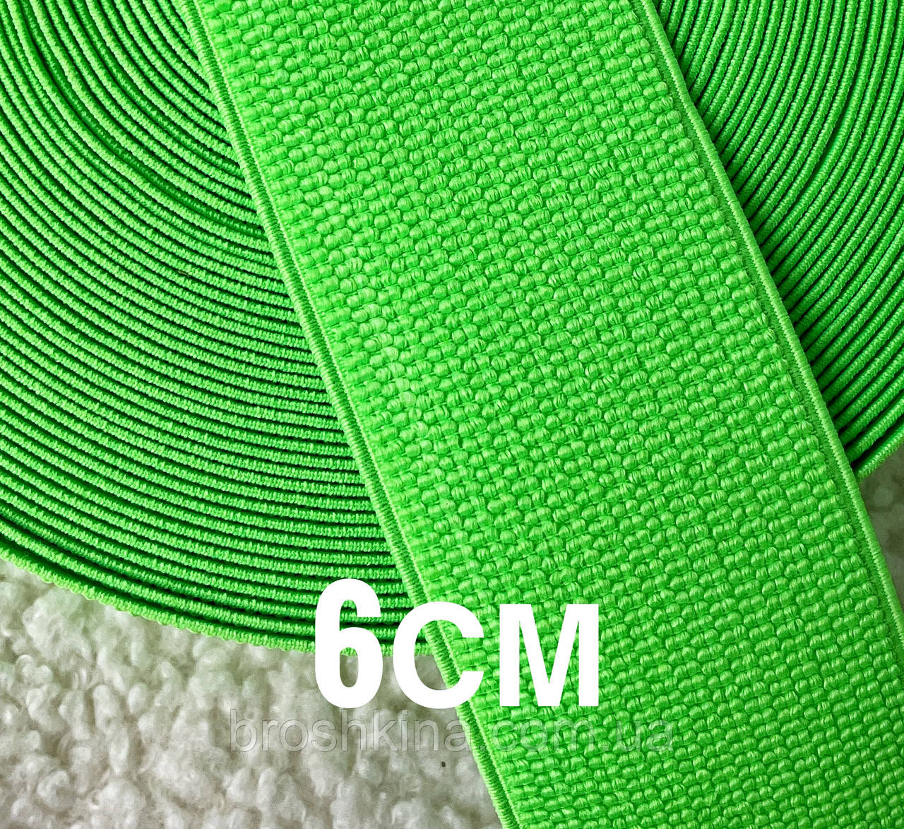 Резинка поясна, манжетна-4 см* 22 м САЛАТОВИЙ, фото 1