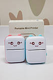 Портативний дитячий міні-принтер з набором паперу Котик 5780, рожевий, фото 2