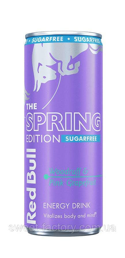 Енергетик Red Bull Spring Edition Waldmeister & Pink Grapefruit Sugar Free 250ml, фото 1